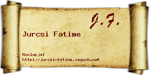 Jurcsi Fatime névjegykártya